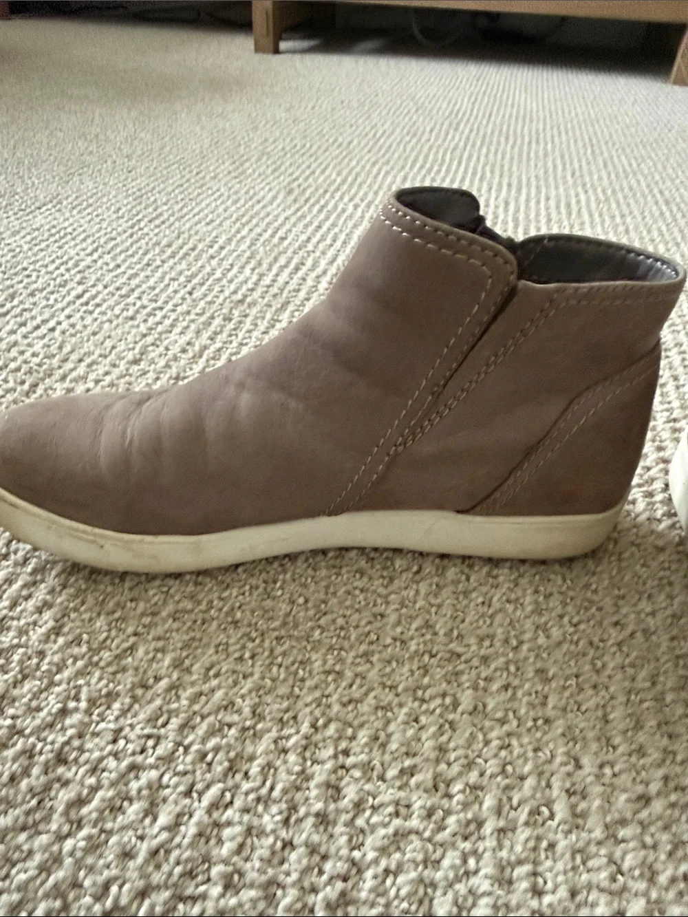 Naturalizer Taupe-Brown Slip-On Ankle Booties
